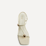 Immersed White Heeled Sandals