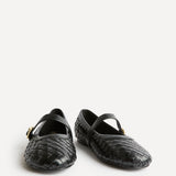 Index Black Handwoven Mary Jane Pumps