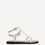 Indiana White Studded Gladiator Sandals