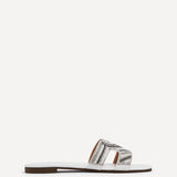 Indira White Aztec Embellished Sandals