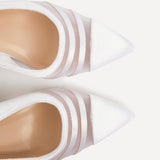 Inez Bridal Ivory Mesh Court Heels