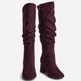 Inferno Wide Fit Burgundy Long Heeled Boots