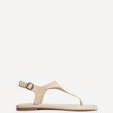Intent Nude Faux Leather Flat Sandals