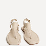 Intent Nude Faux Leather Flat Sandals