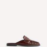 Intro Burgundy Faux Leather Slip On Mules