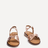 Isabel Rose Gold Faux Leather Sandals