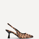 Izzie Wide Fit Leopard Print Court Heels