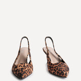 Izzie Wide Fit Leopard Print Court Heels