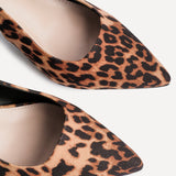 Izzie Wide Fit Leopard Print Court Heels