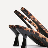Izzie Wide Fit Leopard Print Court Heels