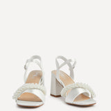 Iris Bridal Ivory Satin Pearl Embellished Heels