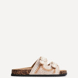 Jaylyn Beige Double Buckle Sandals