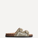 Jaylyn Khaki Double Buckle Sandals
