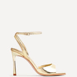 Jazz Gold Faux Leather Stiletto High Heels