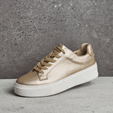 Jersey Gold Faux Leather Trainers