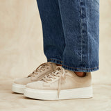 Jersey Nude Canvas Trainers