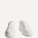 Jersey White Faux Leather Trainers