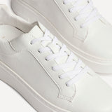 Jersey White Faux Leather Trainers
