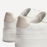 Jersey White Faux Leather Trainers