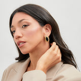 Lyla Black Oval Stud Earrings