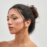Allure Gold Twisted Heart Drop Earrings