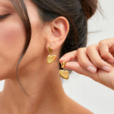 Allure Gold Twisted Heart Drop Earrings