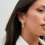 Stardust Gold Crystal Stone Drop Earrings