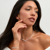 Evermore Silver Tennis Necklace