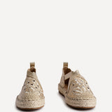 Jillian Gold Faux Leather Espadrille Sandals