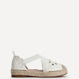 Jillian White Faux Leather Espadrille Sandals