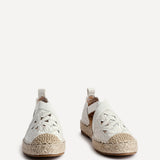 Jillian White Faux Leather Espadrille Sandals