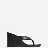 Joia Black Wedge Mules