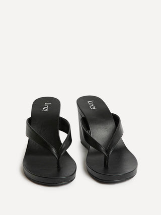 Joia Black Wedge Mules