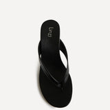 Joia Black Wedge Mules