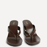 Joia Brown Wedge Mules