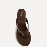 Joia Brown Wedge Mules
