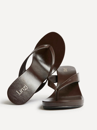 Joia Brown Wedge Mules