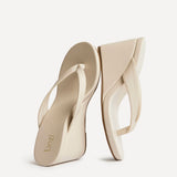 Joia Ivory Wedge Mules