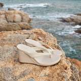 Joia Ivory Wedge Mules