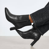 Jonas Black Block Heeled Ankle Boots