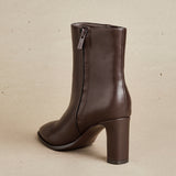 Jonas Brown Block Heeled Ankle Boots