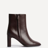 Jonas Brown Block Heeled Ankle Boots