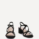 Jovanna Black Strappy Heeled Sandals