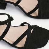 Jovanna Black Strappy Heeled Sandals