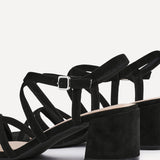 Jovanna Black Strappy Heeled Sandals
