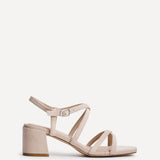 Jovanna Nude Strappy Heeled Sandals