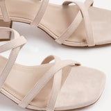 Jovanna Nude Strappy Heeled Sandals