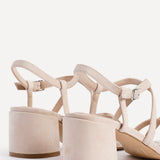 Jovanna Nude Strappy Heeled Sandals