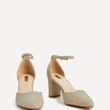 Jude Gold Glitter Court Heels