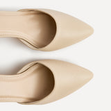 Jude Nude Faux Leather Court Heels